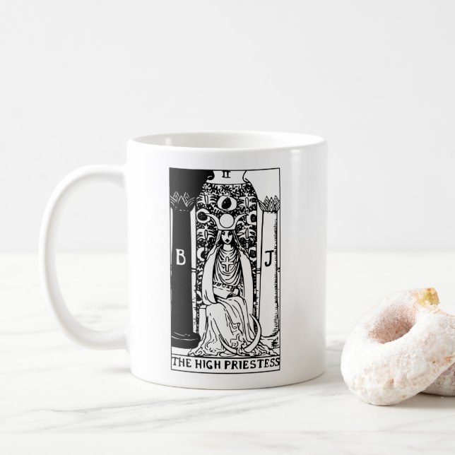 Caneca De Café O Cartão de Tarô de Alto Sacerdote (Com Donut)