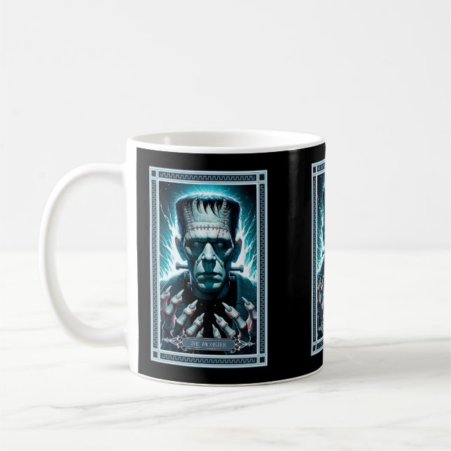 Caneca De Café O Cartão de Tarô Monstro do Frankenstein (Esquerda)