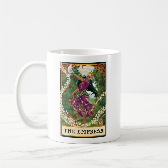 Caneca De Café O Cartão Tarot A Imperatriz (Esquerda)