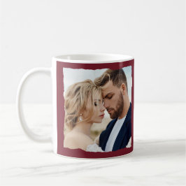 Caneca De Café O casamento com fotos modernas personalizou o Sr. 
