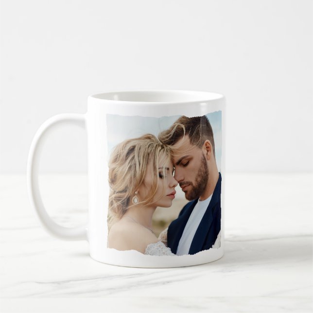 Caneca De Café O casamento de fotos modernas personalizou o Sr. e (Esquerda)