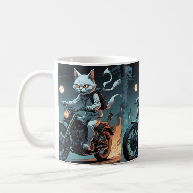 Caneca De Café O Cavaleiro Fantasma do Gato (Esquerda)