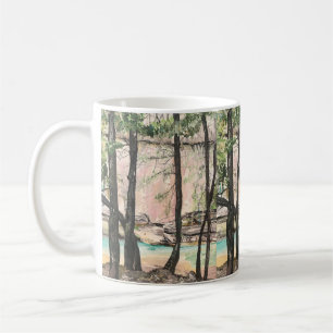 Caneca De Café O Cedar Cai Na Trilha, Apanhando Colinas