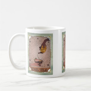 Caneca De Café "O Chá" Carta de Tarot Vintage Arte Mística de Fei