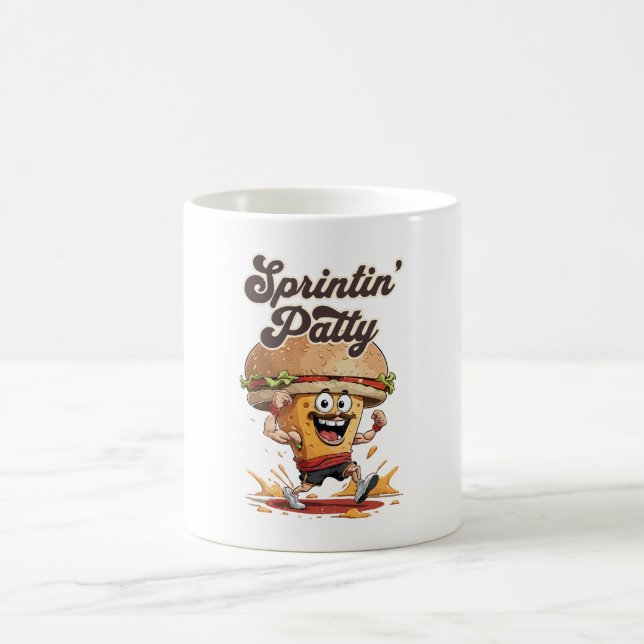Caneca De Café O Cheeseburger Correndo (Centro)