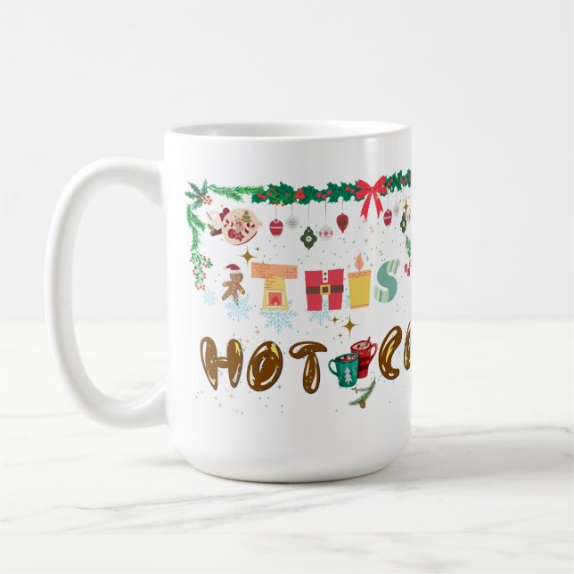 Caneca De Café O chocolate quente de Natal e você (Esquerda)