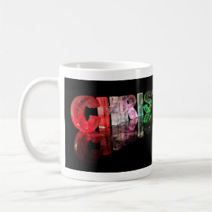 Caneca De Café O Christopher conhecido nas luzes 3D
