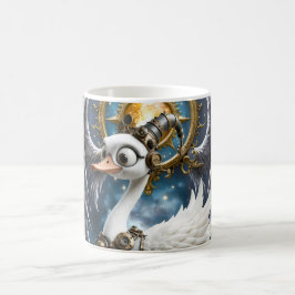 Caneca De Café O Cisne Curioso de Relógio.