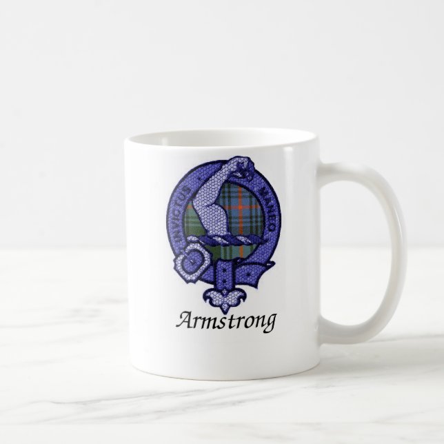 Caneca De Café O clã de Armstrong Crest (Direita)