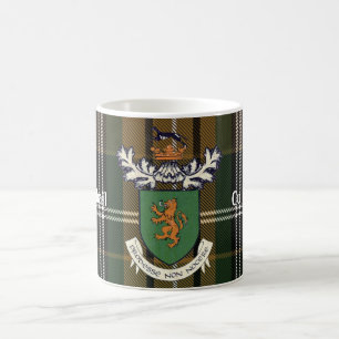 Caneca De Café O clã de Farrell da brasão & do tartan de Irelan