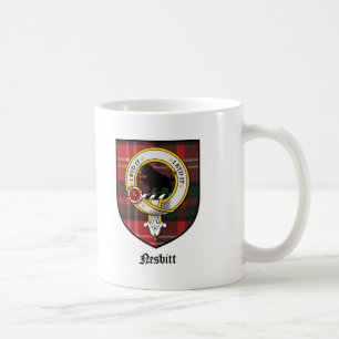 Caneca De Café O clã de Nesbitt Crest o Tartan do crachá