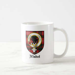 Caneca De Café O clã de Nisbet Crest o Tartan do crachá