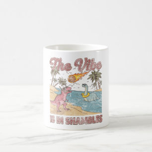 Caneca De Café O Clima Está em Ruínas Verão de Dinossauro Retro