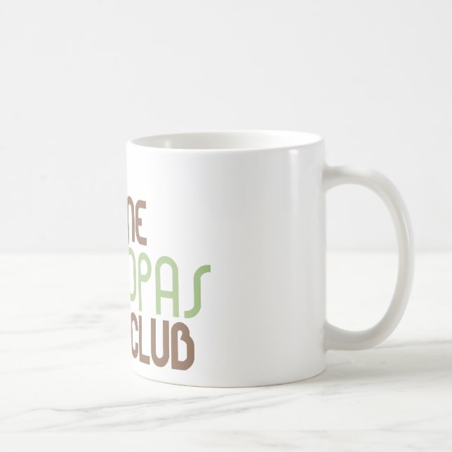 Caneca De Café ø Clube dos vovôs do tempo (verde) (Direita)