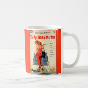 Caneca De Café O cobrir do romance de polpa Robin Murders de abri