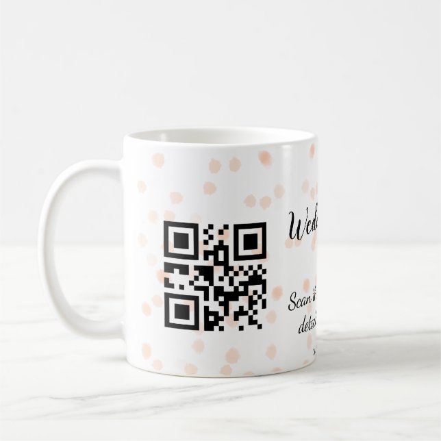 Caneca De Café O código QR de verificação do site de casamento pa (Esquerda)