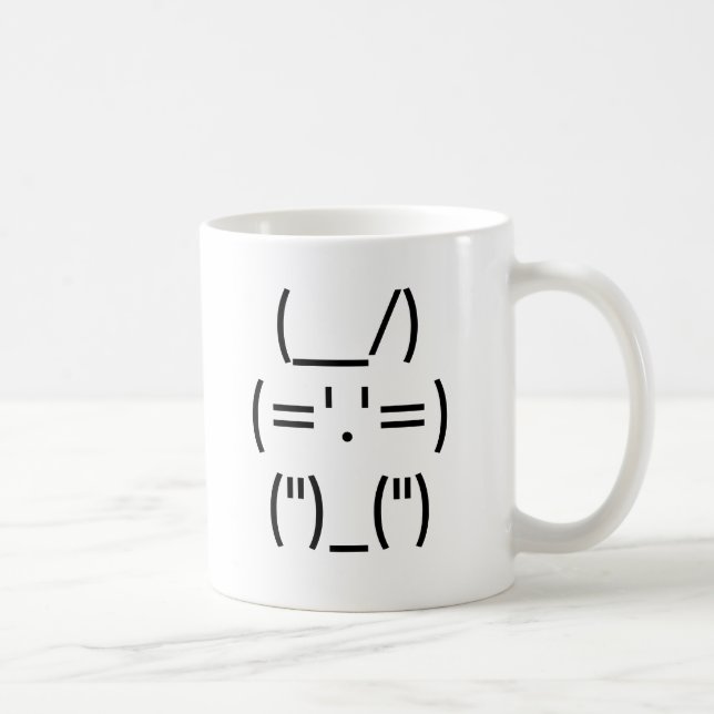 Caneca De Café O coelho Geeky gosta do café (Direita)