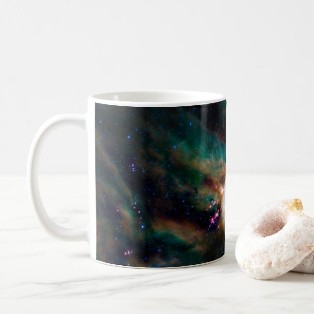 Caneca De Café O Complexo de Nuvem Rho Ophiuchi. (Com Donut)