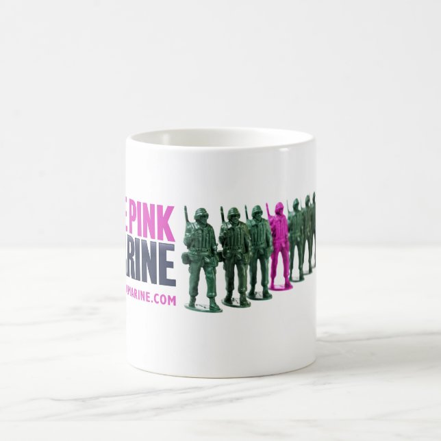 Caneca De Café O copo de café marinho cor-de-rosa (Centro)