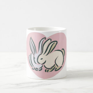 Caneca De Café O copo dos namorados dos coelhos do Copo-Amor