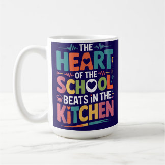 Caneca De Café O Coração da Escola Late na Cozinha 