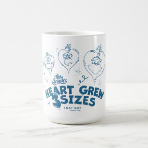 Caneca De Café O Coração do Grinch Cresceu 3 Tamanhos