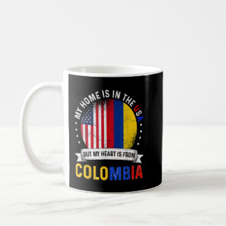 Caneca De Café O Coração Patriótico Colombiano Americano é da Col