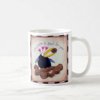 Caneca De Café O corvo diz que o chocolate é bom para você