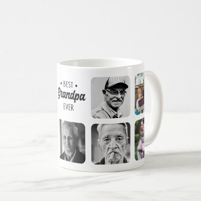 Caneca De Café O costume adiciona o melhor vovô da foto (Frente Esquerda)