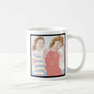 Caneca De Café O costume da foto de Instagram dois personalizou o