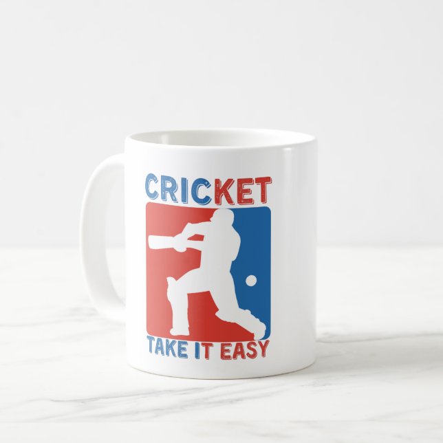 CANECA DE CAFÉ O CRICKET FACILITA-O - AMANTE DE CRICKET (Frente Esquerda)