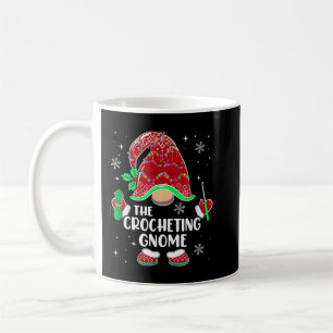 Caneca De Café O Crocheting Gnomo das Luzes de Natal Matchin