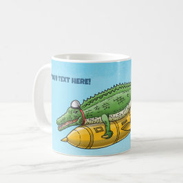 Caneca De Café O Crocodilo Foguete