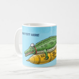Caneca De Café O Crocodilo Foguete