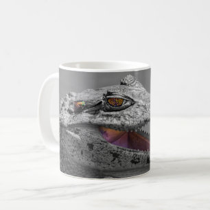Caneca De Café O crocodilo sorridente e as moscas
