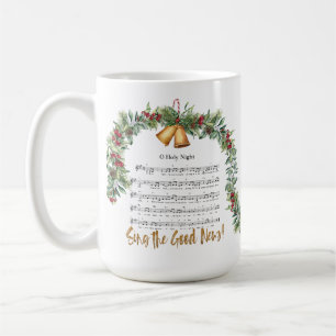 Caneca De Café O Culto HOLY NIGHT - Script Hymn 15oz