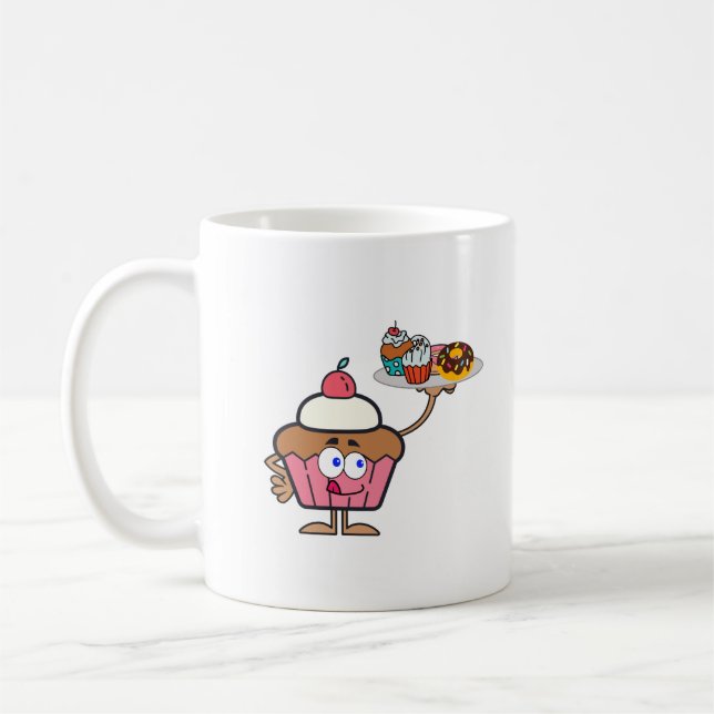 Caneca De Café O cupcake doce o seu dia (Esquerda)