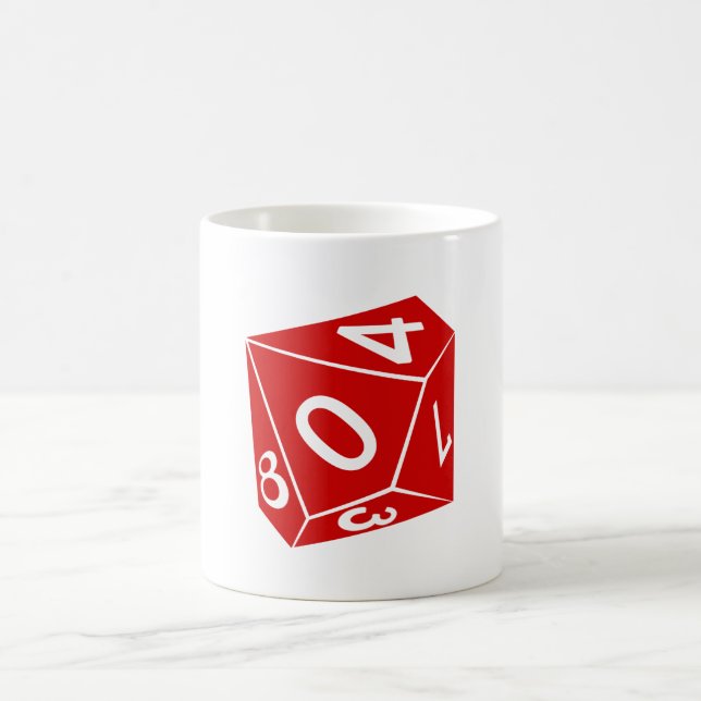 Caneca De Café o decaedro d10 morre (Centro)