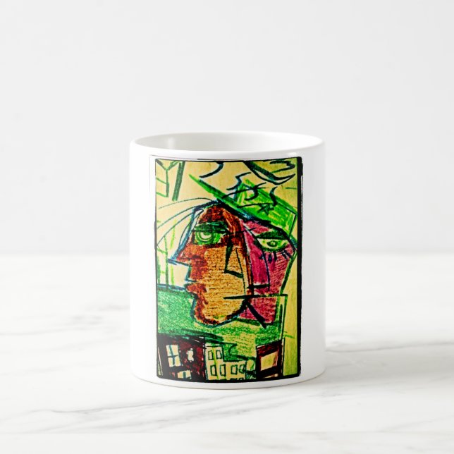 Caneca De Café o desenho da frente e do lado (Centro)
