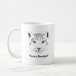 Caneca De Café O Desenho Moderno de Leopardo de Neve é Bonito
