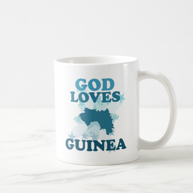 Caneca De Café O deus ama a Guiné (Direita)