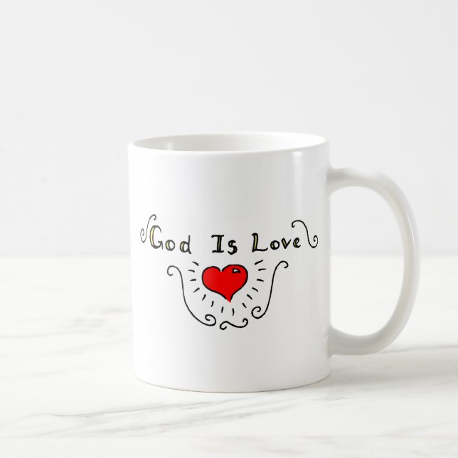 Caneca De Café O deus é amor (Direita)
