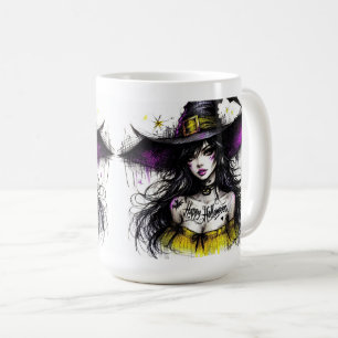 Caneca De Café O Dia das Bruxas é mais encantador com o "Feliz Di