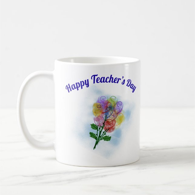 Caneca De Café O dia do professor feliz (Esquerda)