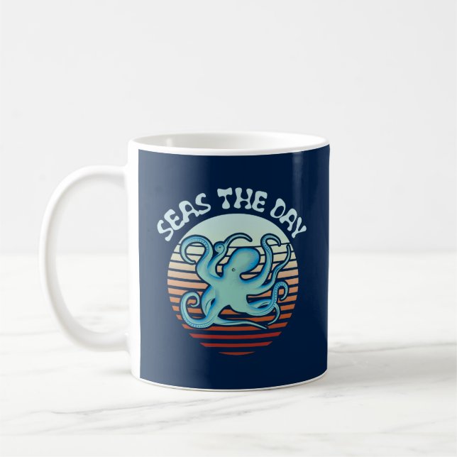 Caneca De Café O Dia dos Mares | Octopus de Summer Vibes (Esquerda)
