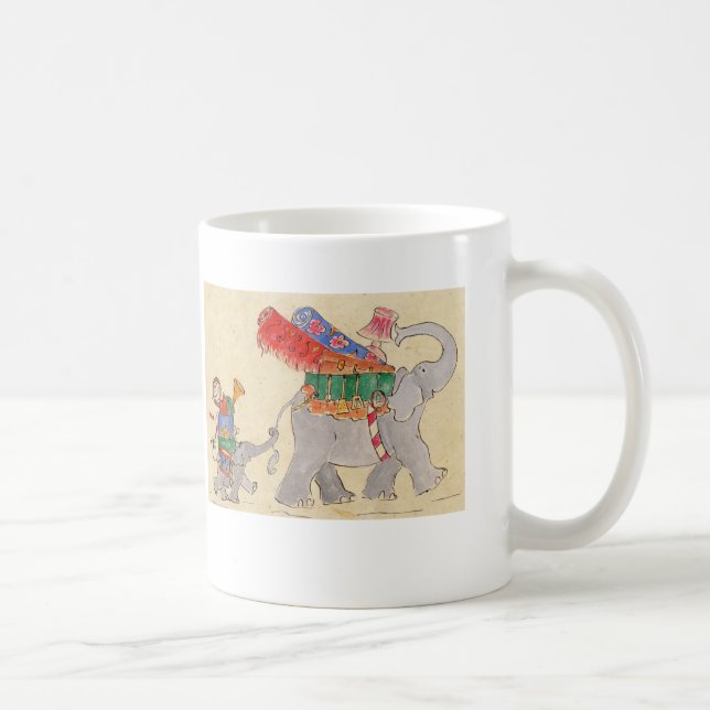 Caneca De Café O dia móvel dos elefantes (Direita)