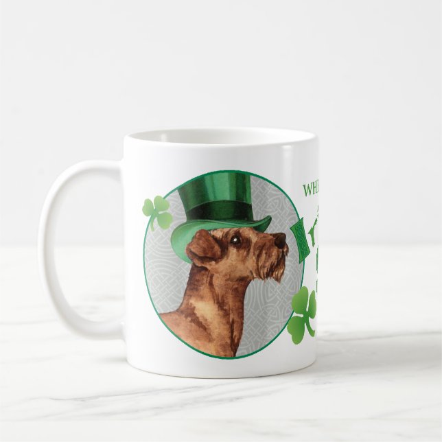 Caneca De Café O dia Terrier irlandês de St Patrick (Esquerda)