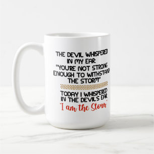 Caneca De Café O diabo sussurrou na minha vida inspiradora
