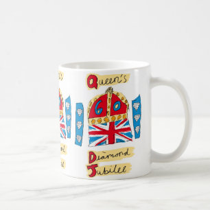 Caneca De Café O Diamond Jubilee Emblem da Rainha