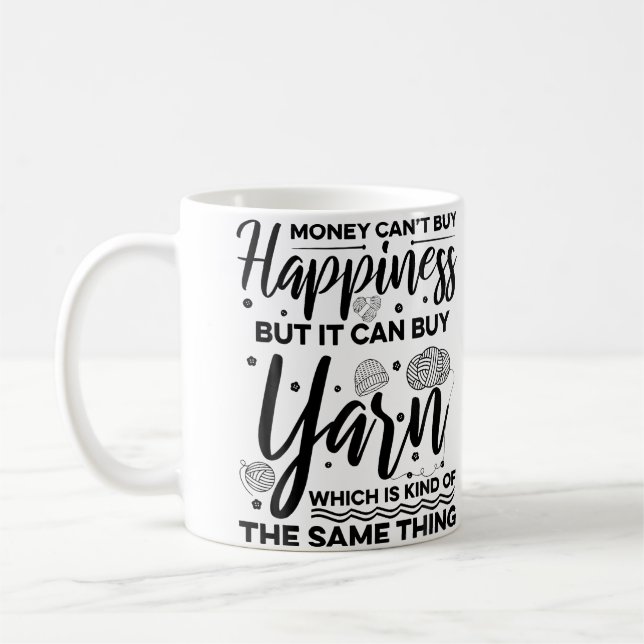 Caneca De Café O Dinheiro Não Compra Felicidade Mas Compra Lã Par (Esquerda)